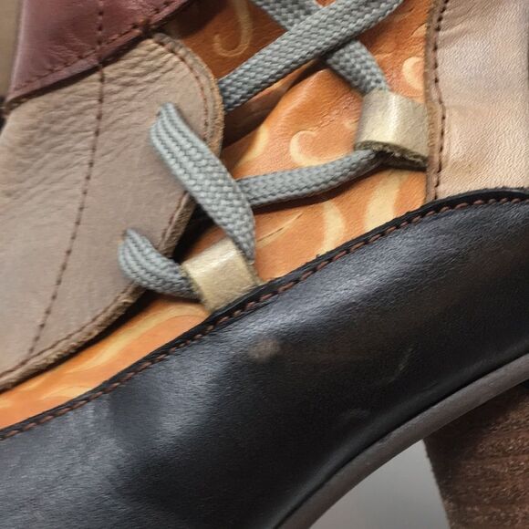 L'Artiste By Spring Step Mia Booties Boots Patchwork Corset Zip Size 36 US 5.5-6 - Picture 8 of 17